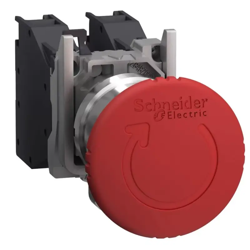 Schneider XB4BS8445GEX Harmony ATEX DG komplett vészkapcs. 40mm fej, Ø22, 1NO+1NC, forgatásra kioldó, piros Nézd meg most