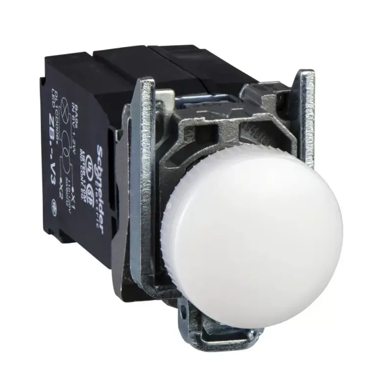 Schneider XB4BV5B1 Harmony komplett fém LED jelzőlámpa, Ø22, 400VAC, fehér Utolsó esély