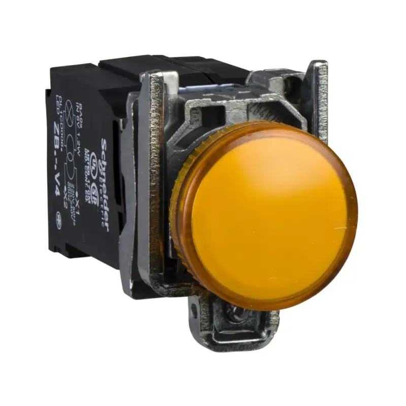 Schneider XB4BV5B5 Harmony komplett fém LED jelzőlámpa, Ø22, 400VAC, narancssárga Azonnali szállítás
