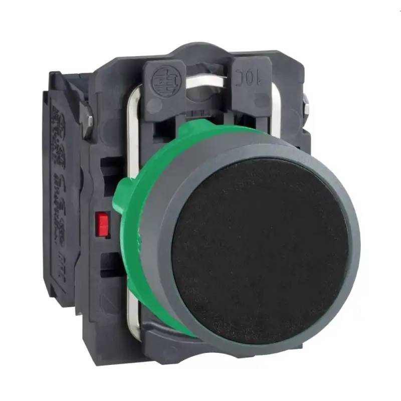 Schneider XB5AA25C0 Harmony komplett műanyag nyomógomb, Ø22, visszatérő, 1NO+1NC, fekete, szürke körgyűrű Legjobb ár
