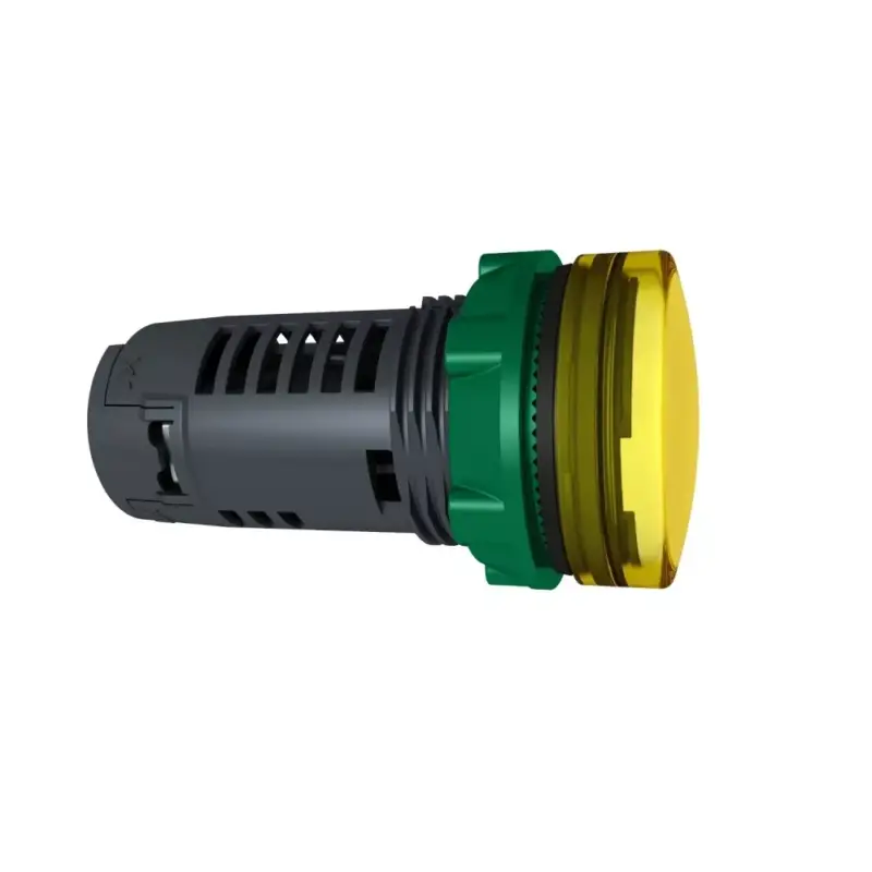 Schneider XB5EVG8 Harmony műanyag monolitikus LED jelzőlámpa, Ø22, 120VAC, sárga Újdonság