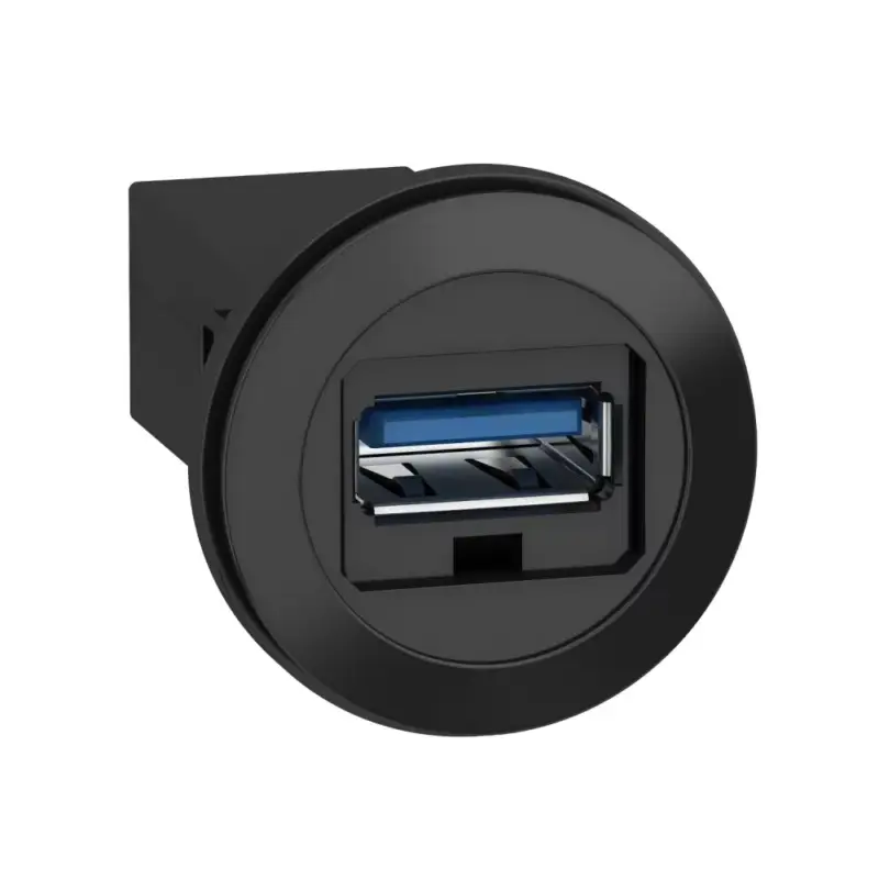Szezonális akció Schneider XB5PUSB3 Harmony műanyag USB3.0 aljzat, A-A, Ø22