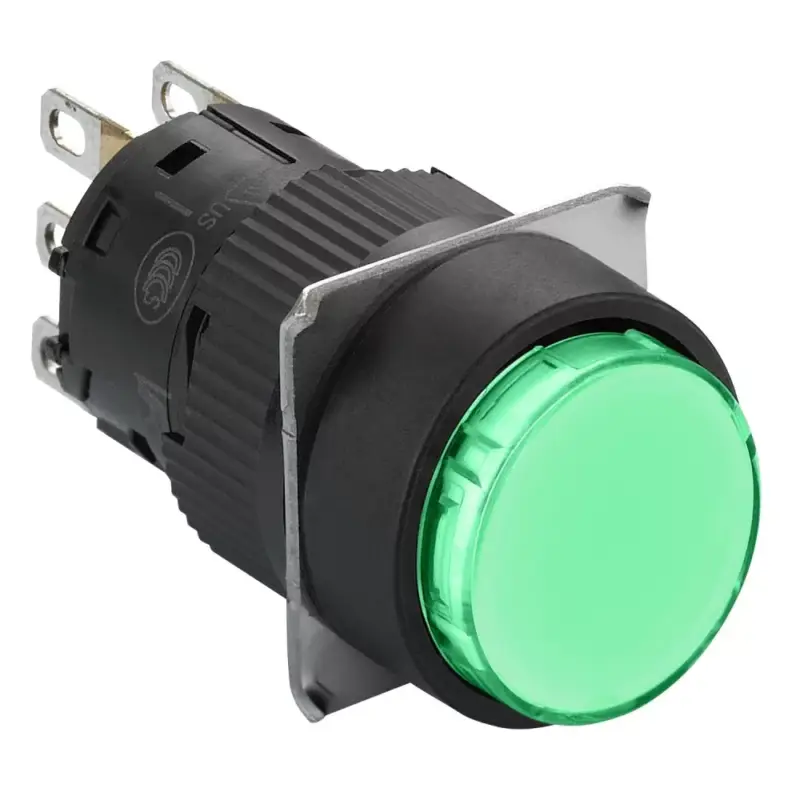 Azonnali szállítás Schneider XB6EAW3B1P Harmony XB6 Ø16 komplett kerek ny.gomb 16mm zöld 24VDC 1CO