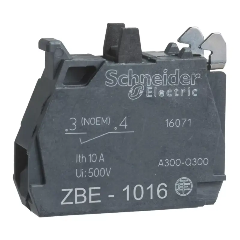 Schneider ZBE1016 Harmony XB4/XB5 érintkező blokk, 1NO, aranyozott alacsonyszintű érintkezők, csavaros csatlakozó Népszerű
