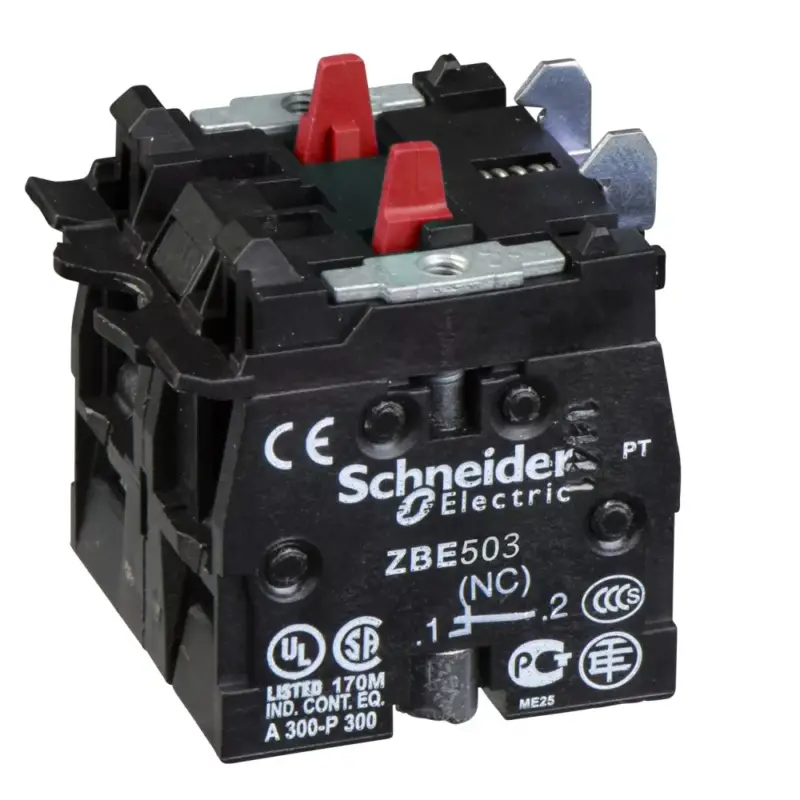 Ajánlat Schneider ZBE503 Harmony XB4/XB5 érintkező blokk, 2NO, nagyteljesítményű, 10A, csavaros csatlakozó