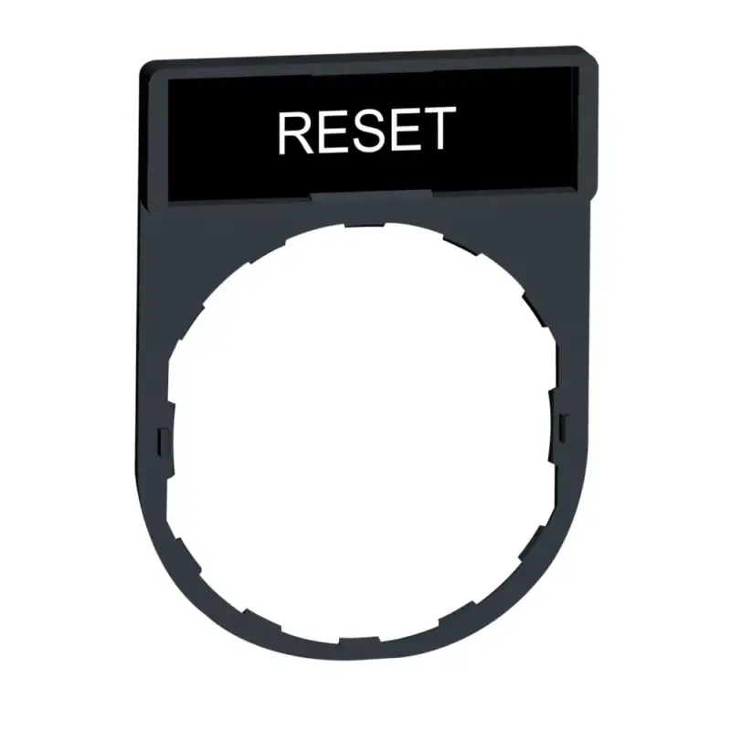 Expressz kézbesítés Schneider ZBY2322 Harmony címketartó 30x40 mm, Ø22 készülékekhez, 8x27 mm felirati címkével, RESET