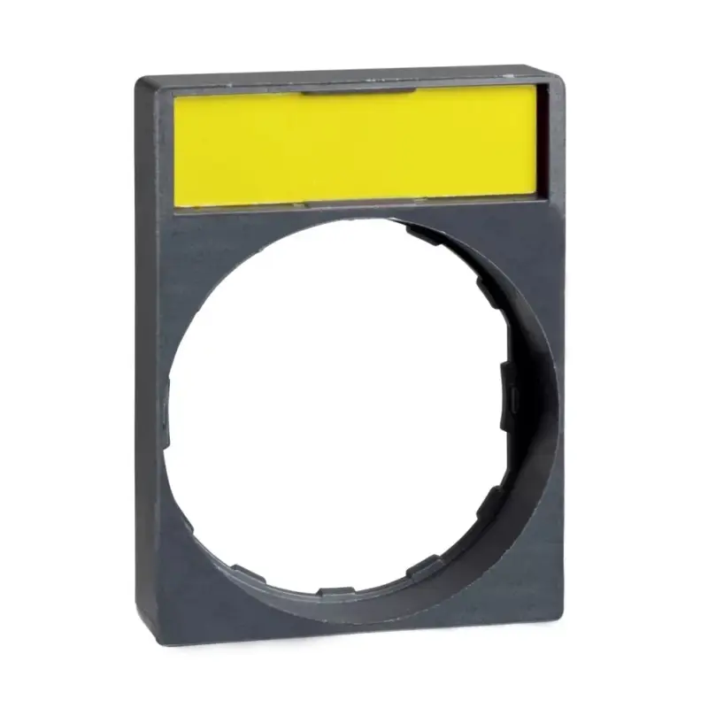 Ajánlat Schneider ZBY4H101 Harmony címketartó 30x40 mm, kiemelkedő, Ø22 készülékekhez, 8x27 mm jelöletlen felirati címkével, fehér/sárga