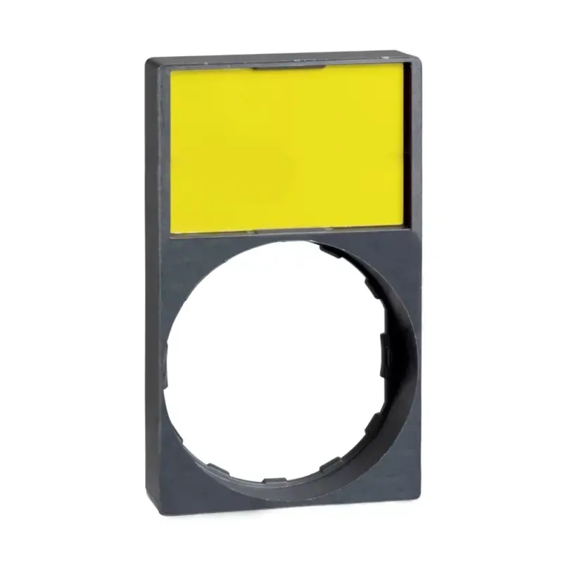 Szuper ajánlat Schneider ZBY6H102 Harmony címketartó 30x50 mm, kiemelkedő, Ø22 készülékekhez, 18x27 mm jelöletlen felirati címkével, fehér/sárga