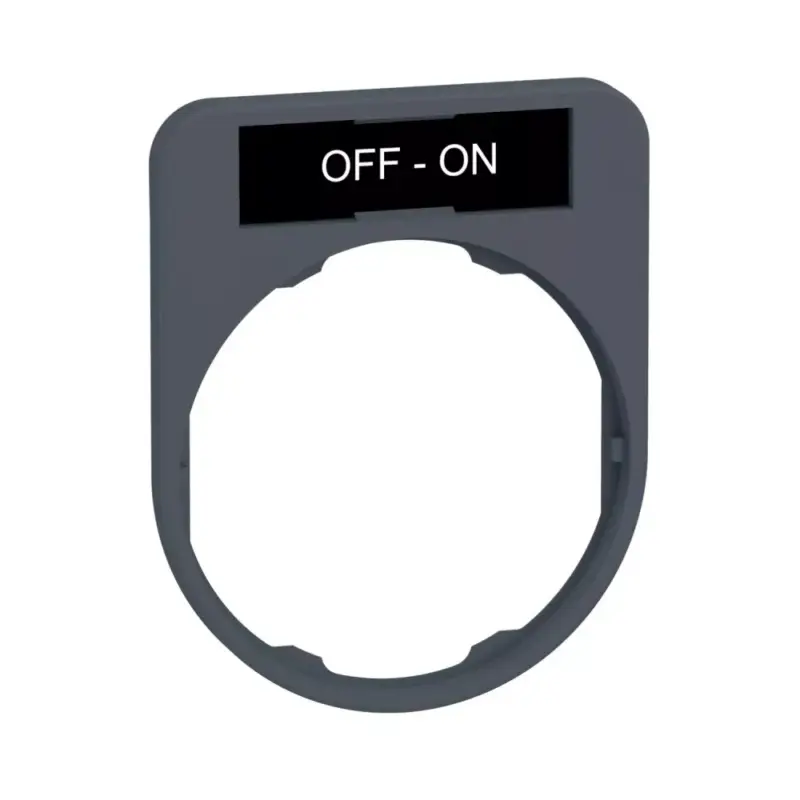 Schneider ZBYF2367C0 Harmony címketartó, 40x50 mm, Ø30 süllyesztett készülékhez, 8x27 címkéhez, OFF-ON, szürke perem Biztonságos vásárlás