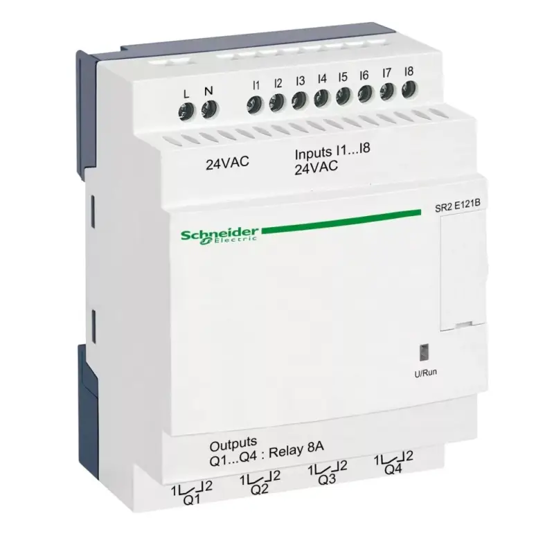 Schneider SR2E121B 12 I/O, 4 analóg bemenet, relés, 24VAC Expressz kézbesítés