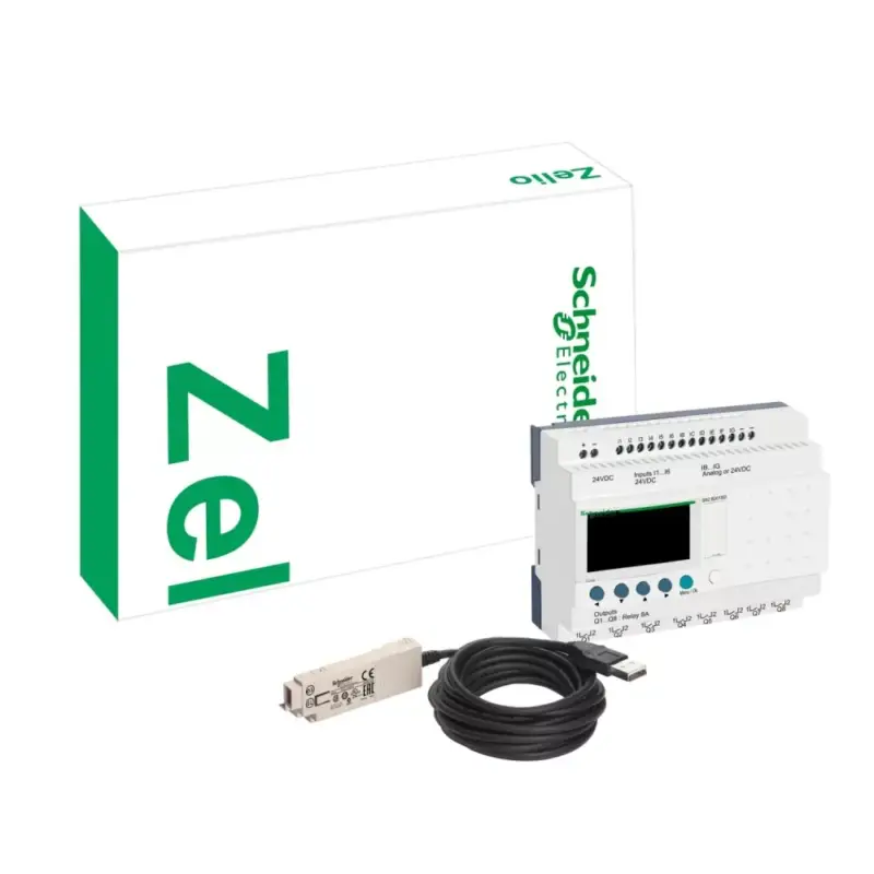 Akciós ár Schneider SR3PACK2BD Zelio Pack 26I/O,24VDC, csat.kábel, CD