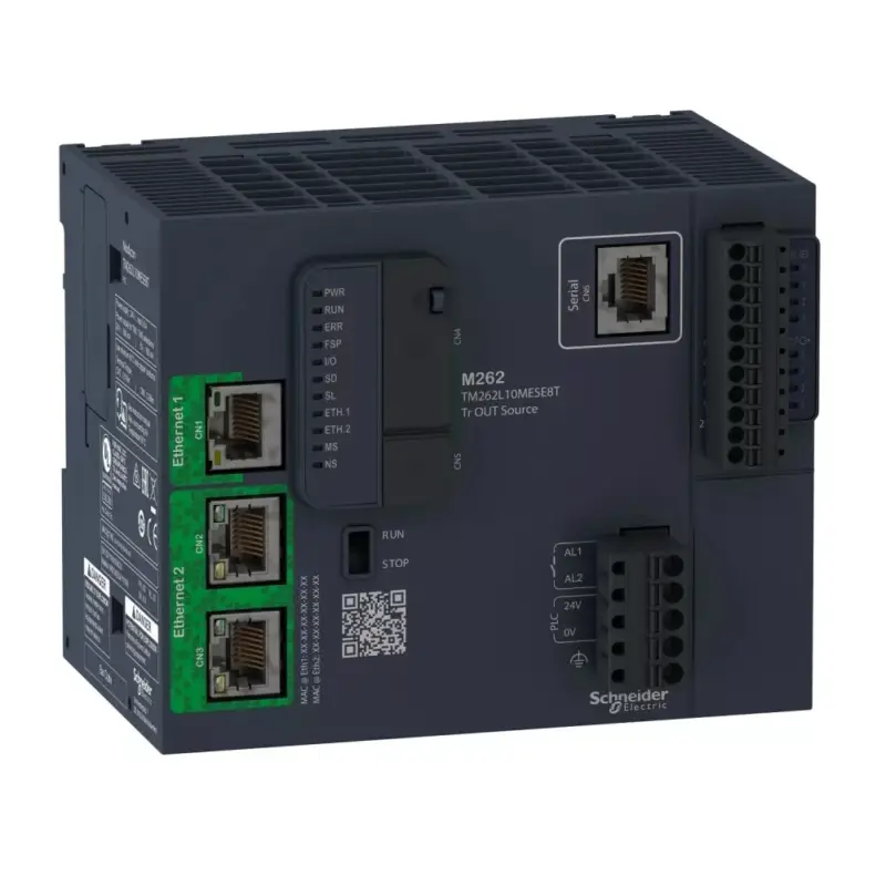 Különleges ajánlat Schneider TM262L10MESE8T Modicon M262 logikai vezérlő, 4DI-4DO, 5ns/instrukció, 2xEthernet/IP, 1xRS232/RS485