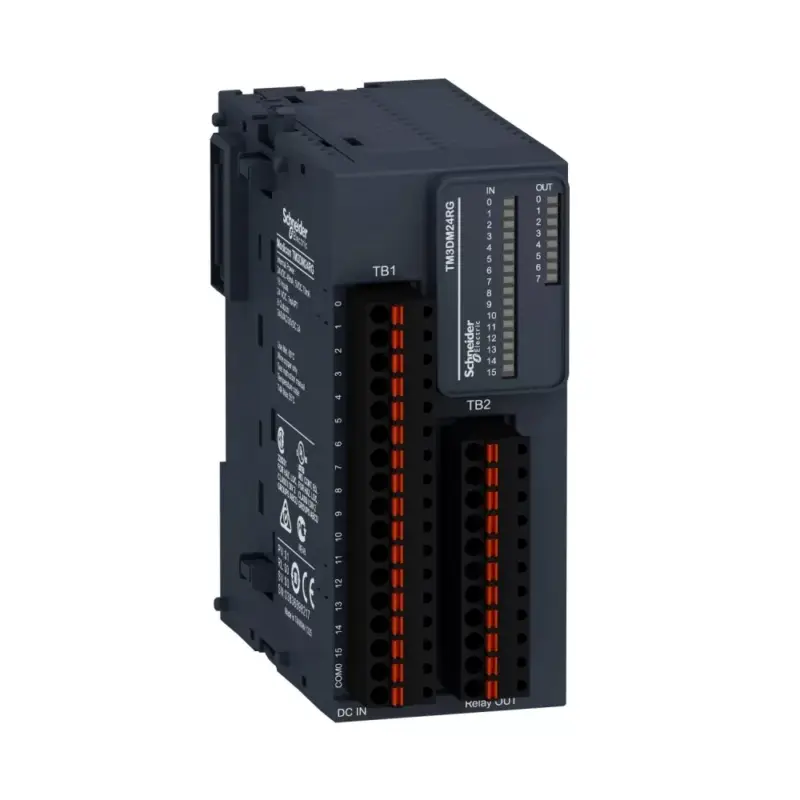Alacsony ár Schneider TM3DM24RG Bővítő modul TM3-24 IO relés Rugós
