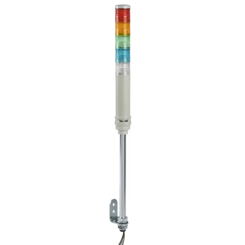 Schneider XVC4B55S Harmony XVC monolitikus Ø40 fényoszlop, 1 piros 1 narancs 1 zöld 1 kék 1 átl. Foly./villogó, hangj., tartócső, 24VAC/DC Csak ma