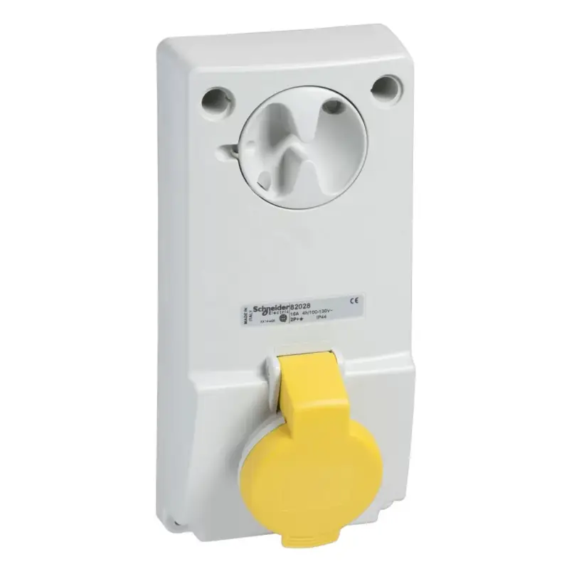 Vásárlói kedvenc Schneider 82030 UNIKA Panelre szerelhető, reteszelhető aljzat, 3P+N+F, 4h, 16A, 130V, IP44, védelem nélkül