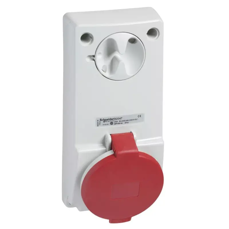 Vedd meg most Schneider 82036 UNIKA Panelre szerelhető, reteszelhető aljzat, 3P+N+F, 6h, 16A, 415V, IP44, védelem nélkül