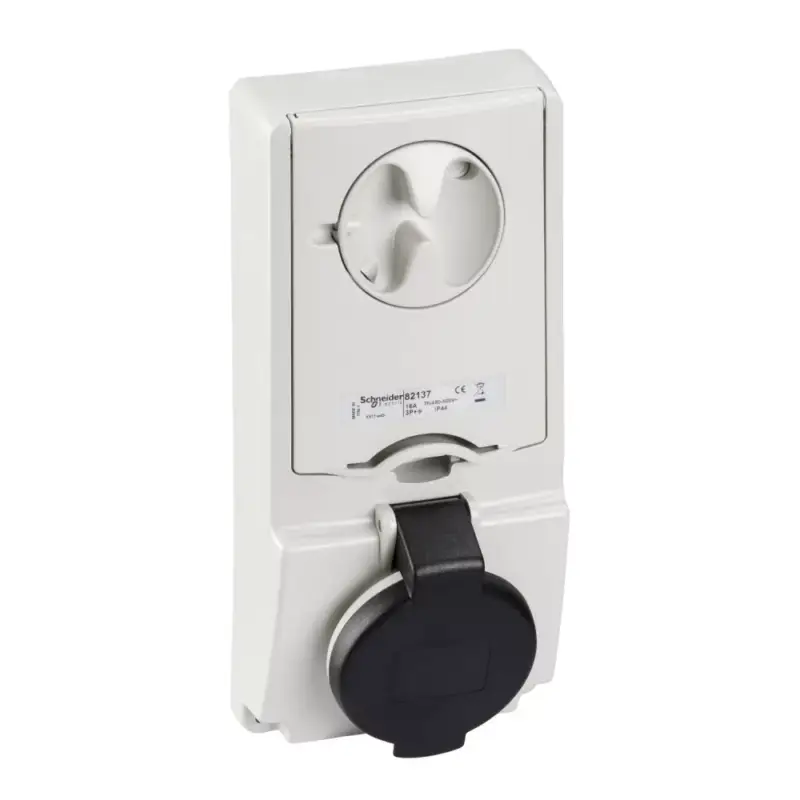 Kedvezmény Schneider 82137 UNIKA Panelre szerelhető, reteszelhető aljzat, 3P+F, 7h, 16A, 500V, IP44, olvadóbiztosítós