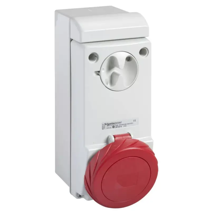 Biztonságos fizetés Schneider 83086 UNIKA Falra szerelhető, reteszelhető aljzat, 3P+N+F, 6h, 16A, 415V, IP65, védelem nélkül
