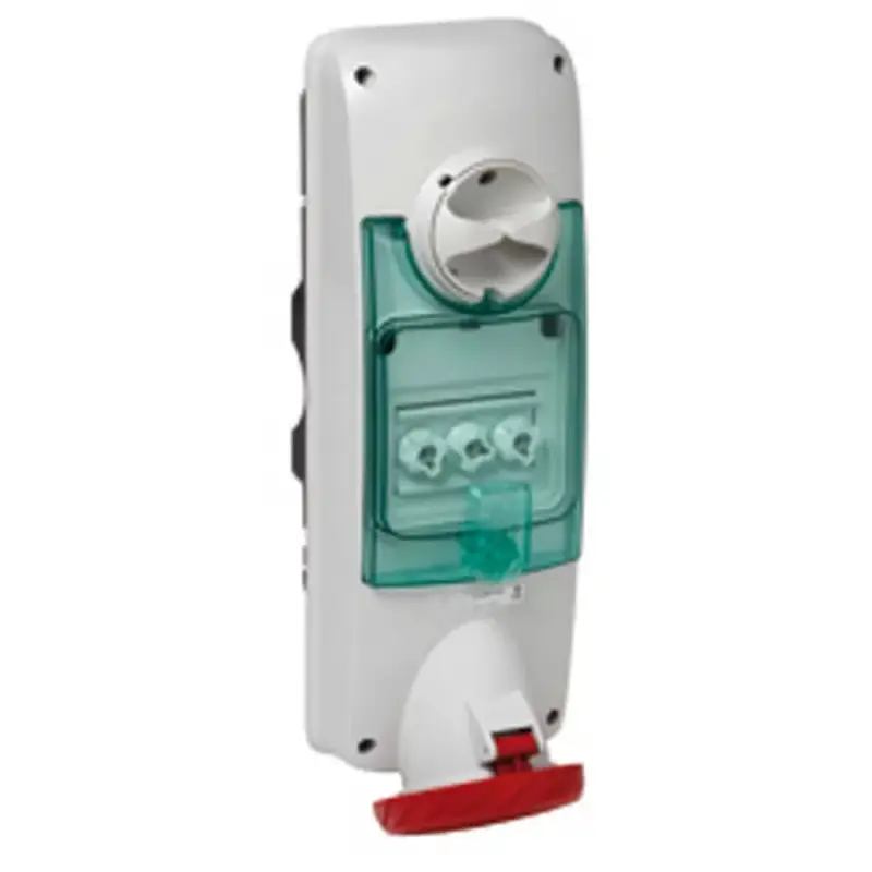 Különleges ajánlat Schneider PKB63R535 UNIKA Falra szerelhető, reteszelhető aljzat, 3P+N+F, 6h, 63A, 415V, IP65, olvadóbiztosítós