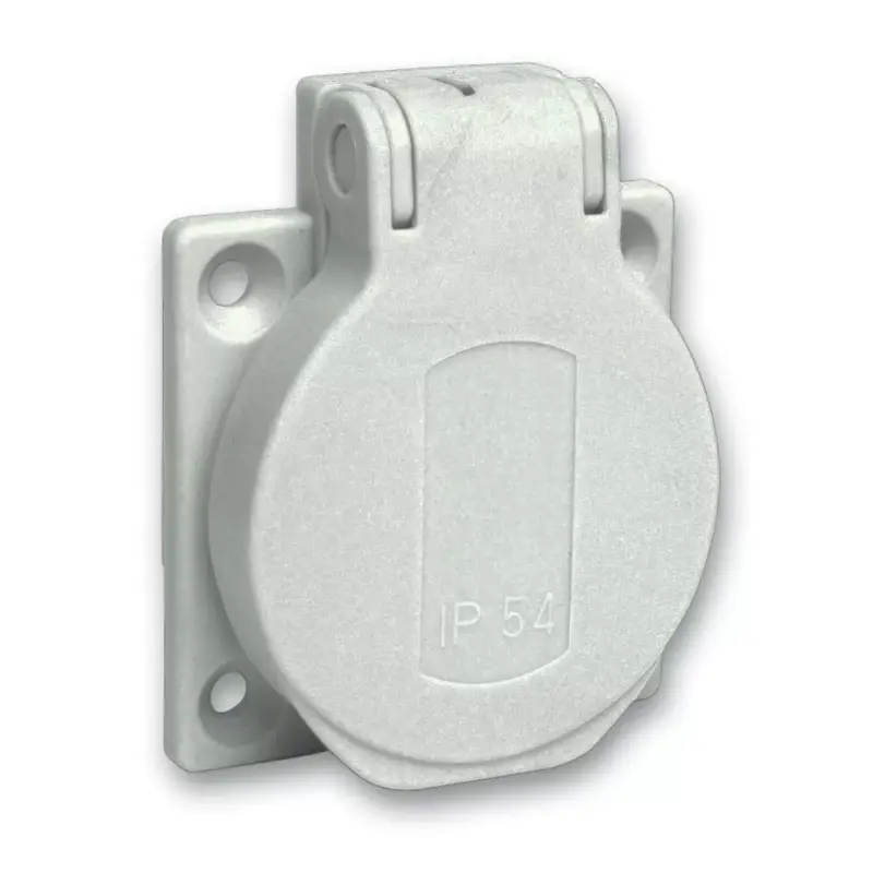 Outlet Schneider PKN51G PRATIKA Háztartási aljzat, 2P+F, 50x50, hátsó meghúzással, szürke, IP54, francia