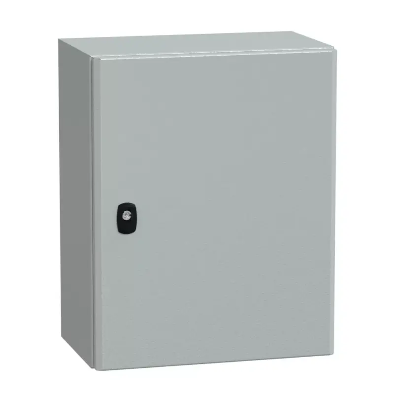 Schneider NSYS3D5425P Spacial S3D Falra szerelhető fém szekrény, Teli ajtóval, 500x400x250, IP66, szerelőlappal Exkluzív ajánlat