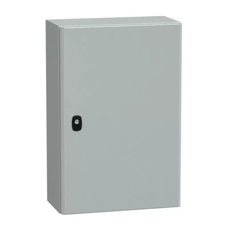 Legnépszerűbb Schneider NSYS3D6420P Spacial S3D Falra szerelhető fém szekrény, Teli ajtóval, 600x400x200, IP66, szerelőlappal
