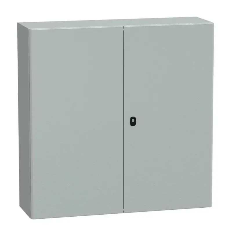 Schneider NSYS3D101030DP Spacial S3D Falra szerelhető fém szekrény, Teli ajtóval, 1000x1000x300, IP55, 2 ajtós kivitel, szerelőlappal Nézd meg most