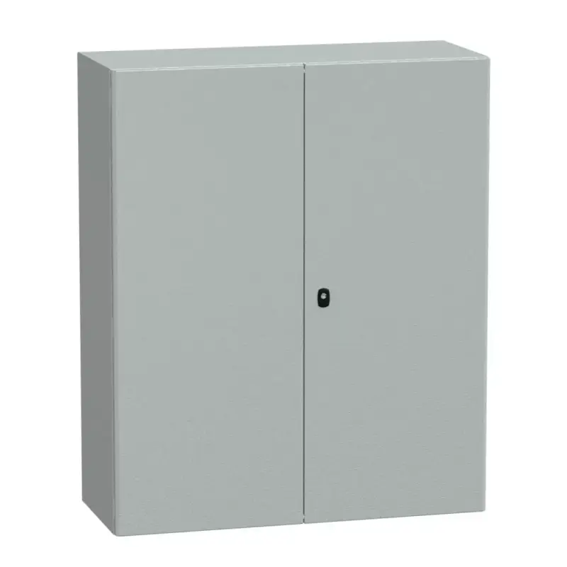 Schneider NSYS3D121040DP Spacial S3D Falra szerelhető fém szekrény, Teli ajtóval, 1200x1000x400, IP55, 2 ajtós kivitel, szerelőlappal Szuper ajánlat