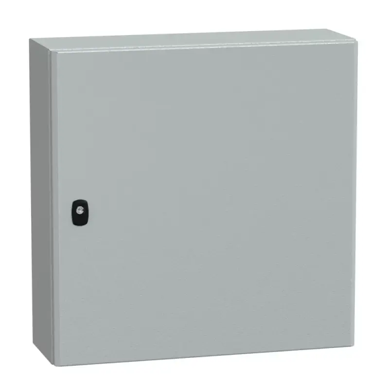 Korlátozott ajánlat Schneider NSYS3D6620 Spacial S3D Falra szerelhető fém szekrény, Teli ajtóval, 600x600x200, IP66, szerelőlap nélkül