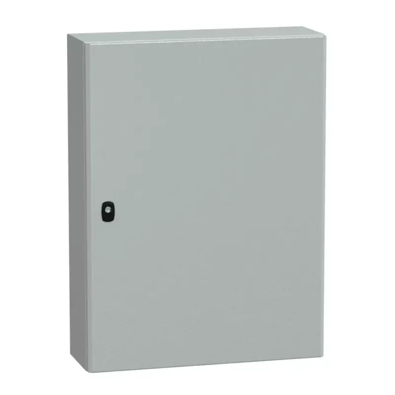 Ne maradj le Schneider NSYS3D8620 Spacial S3D Falra szerelhető fém szekrény, Teli ajtóval, 800x600x200, IP66, szerelőlap nélkül