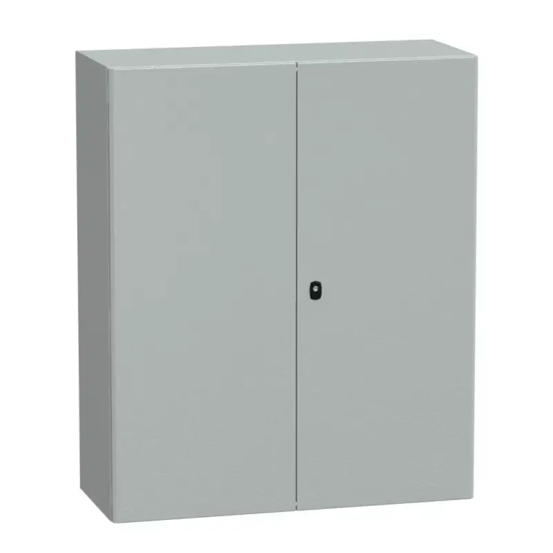 Schneider NSYS3D121040D Spacial S3D Falra szerelhető fém szekrény, Teli ajtóval, 1200x1000x400, IP55, 2 ajtós kivitel, szerelőlap nélkül Árengedmény