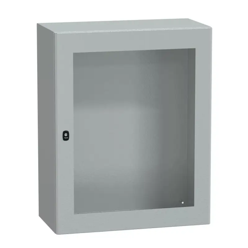 Schneider NSYS3D10840T Spacial S3D Falra szerelhető fém szekrény, Üvegezett ajtóval, 1000x800x400, IP66, szerelőlap nélkül Alacsony ár
