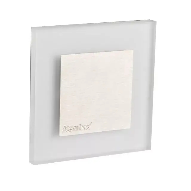 Kihagyhatatlan ajánlat Kanlux 23106 APUS LED WW szögletes beltéri lépcsővilágító lámpa rozsdamentes acél színben, 13 lm, 0,8W teljesítmény, 50000 h élettartammal, IP20 védettséggel, 12V DC, 3000 K (Kanlux 23106)
