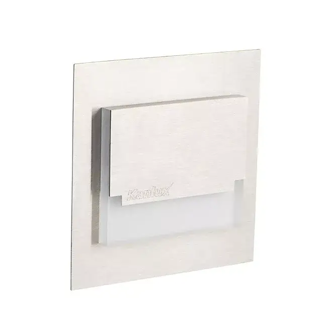 Kanlux 23109 SABIK MINI LED WW szögletes beltéri lépcsővilágító lámpa rozsdamentes acél színben, 13 lm, 0,8W teljesítmény, 50000 h élettartammal, IP20 védettséggel, 12V DC, 3000 K (Kanlux 23109) Végkiárusítás