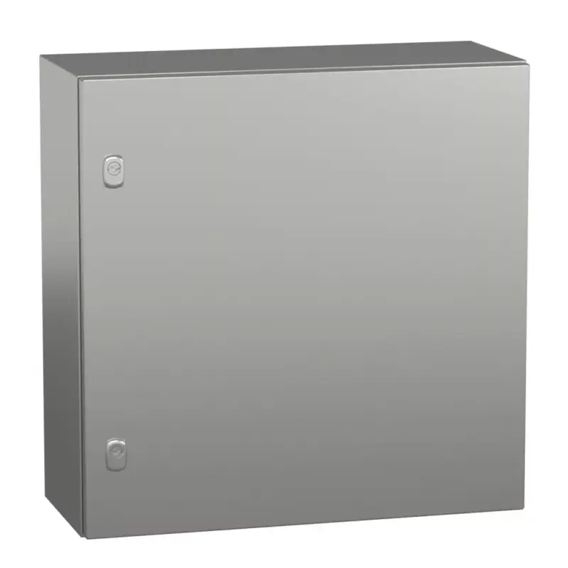Schneider NSYS3X6625 Spacial S3X Falra szerelhető rozsdamentes acél AISI 304L szekrény, Teli ajtóval, 600x600x250, IP66, szerelőlap nélkül Szuper akció