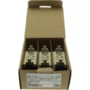 Rendeld meg most Eaton 125NHG02BI NH FUSE 125A 500V GL/GG SIZE 02 NH-betét 125A, DIN 02 méret, 500V AC, gG, szig.fül