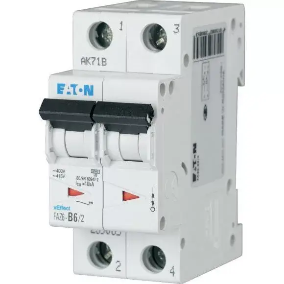 Eaton 168073 FAZ6-D20/2 Kismegszakító 2P 20A D karakterisztika 6 kA -2 modul Legjobb ár