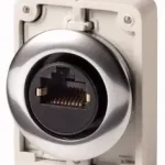 Szezonális akció Eaton 187086 M30C-FRJ45 RJ45 fali aljzat,30mm,lapos,aljzat/aljzat