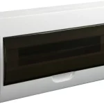 Outlet Tracon EDFK-18/1 Műanyag kiselosztó, 18 modul, 1 sor, füstszínű ajtóval, IP40, falon kívüli