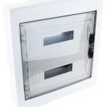 Tracon EDFKS-18/2 Műanyag kiselosztó, 36 modul, 2 sor, füstszínű sík ajtóval, IP40, falon kívüli Biztonságos fizetés