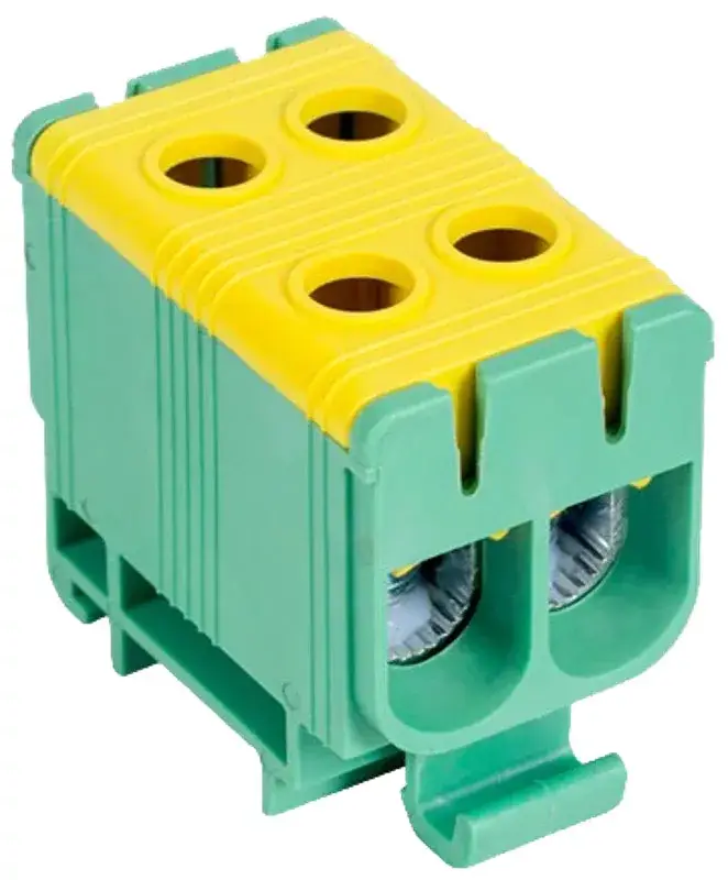 Tracon FLEAL-50/2ZS Főáramköri leágazó kapocs, sínre szerelhető, zöld/sárga 6-50mm2, max. 800VAC, max.160A Bestseller