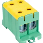 Népszerű Tracon FLEAL-95/2ZS Főáramköri leágazó kapocs, sínre és felületre szerelhető, zö 16-95mm2, max. 800VAC, max.245A