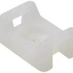Tracon CSTALP-6 Csavarozható, 2oldalt fűzhető kábelkötegelő talp, natúr 26×16mm, d=10mm, PA6.6 Azonnal elérhető