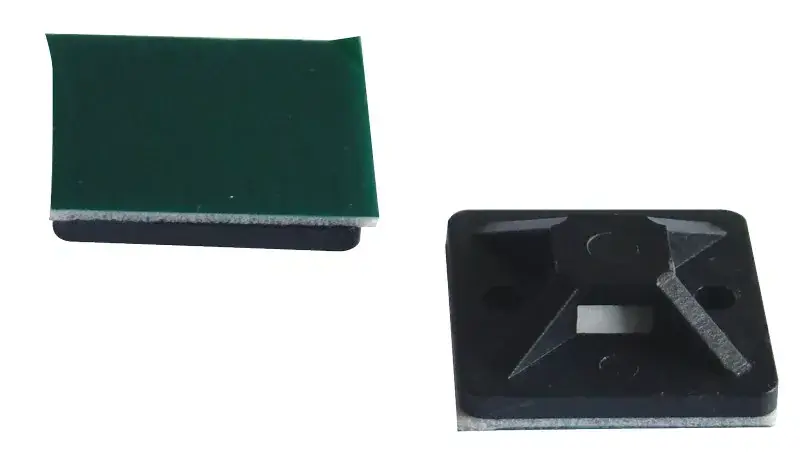 Vásárlói kedvenc Tracon TALP271 Öntapadós/csavarozható, 4oldalt fűzhető kötegelő talp,fekete 25×25mm, d=3,5mm, PA6.6