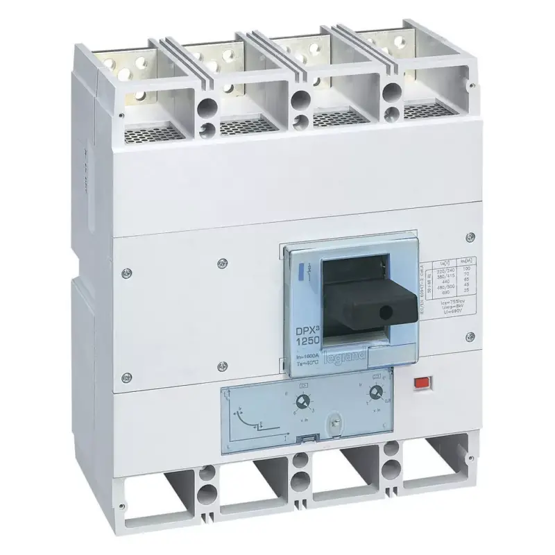 Azonnal elérhető Legrand 422261 DPX3 1600 kompakt megszakító termikus mágneses 3P+N/2 1250A 36kA ( Legrand 422261 )