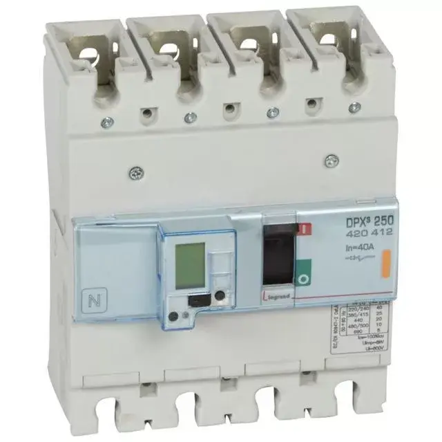 Azonnal elérhető Legrand 420412 DPX3 250 40A 4P S2+M 25kA kompakt megszakító ( Legrand 420412 )