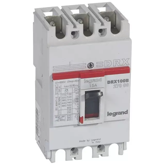 Legrand 027000 DRX100 3P 10 kA 15A t.m. kompakt megszakító ( Legrand 027000 ) Szezonális akció