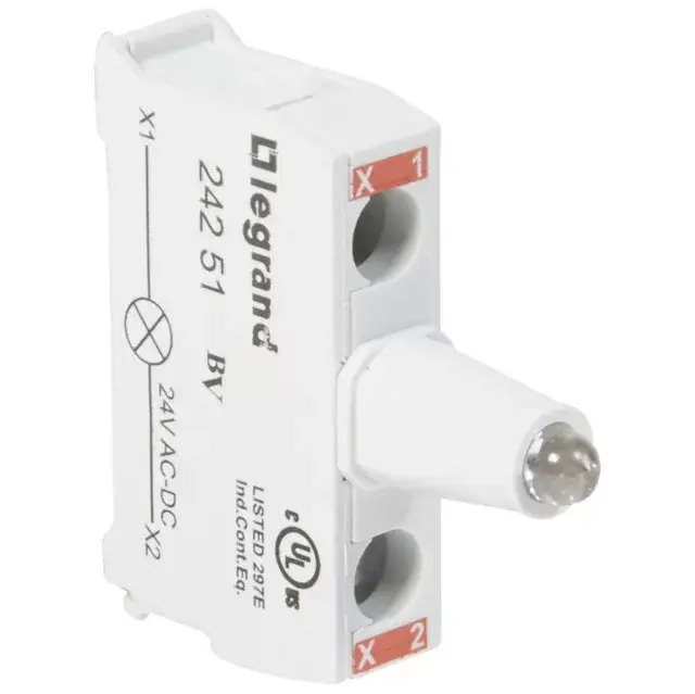 Legrand 024251 Osmoz csavaros fényforrás elem, tokozatra - piros 24V ~/= ( Legrand 024251 ) Prémium