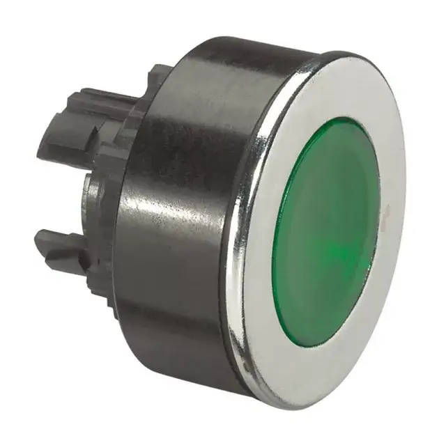 Végkiárusítás Legrand 024009 Osmoz extralapos világító nyomógomb - zöld Ø30 ( Legrand 024009 )