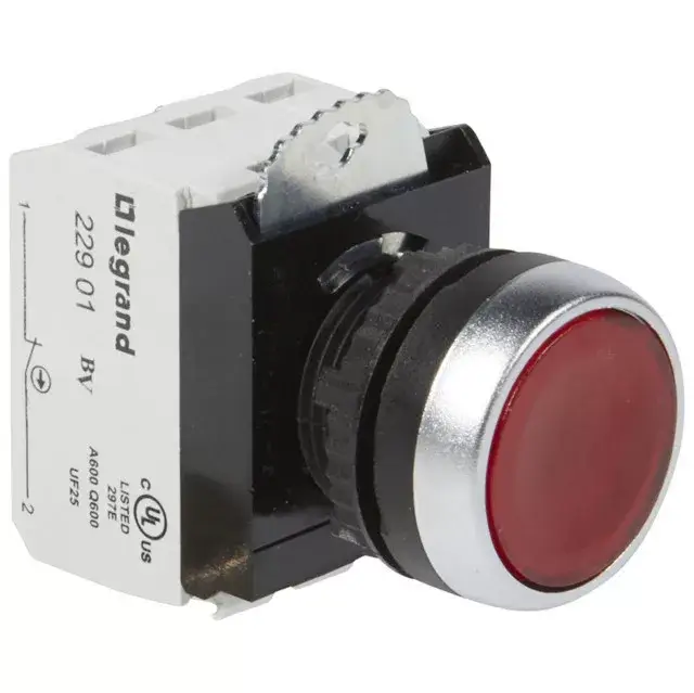 Biztonságos fizetés Legrand 023751 Osmoz süllyesztett nyomógomb 24V~/= Z+Ny - piros ( Legrand 023751 )